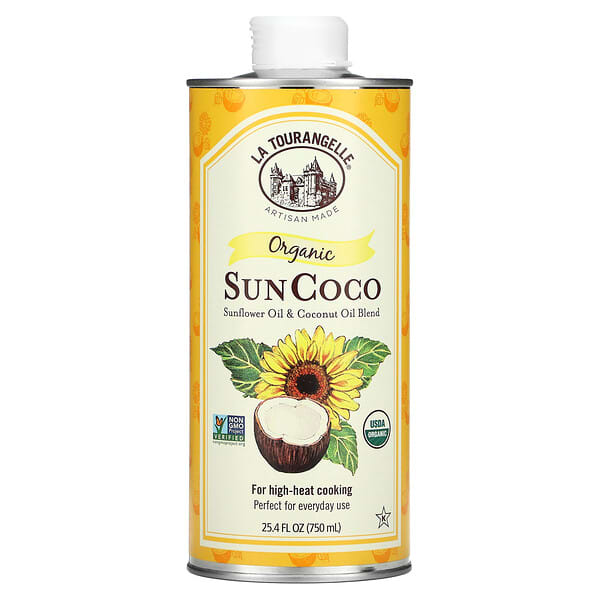 La Tourangelle, SunCoco, органічна суміш соняшникової і кокосової олій, 750 мл (25,4 рідкі унції)