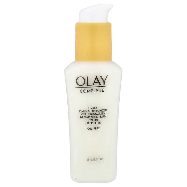 Olay, 컴플리트, UV365 데일리 모이스처라이저, 자외선 차단제 함유, SPF 30, 센시티브, 75ml(2.5fl oz)