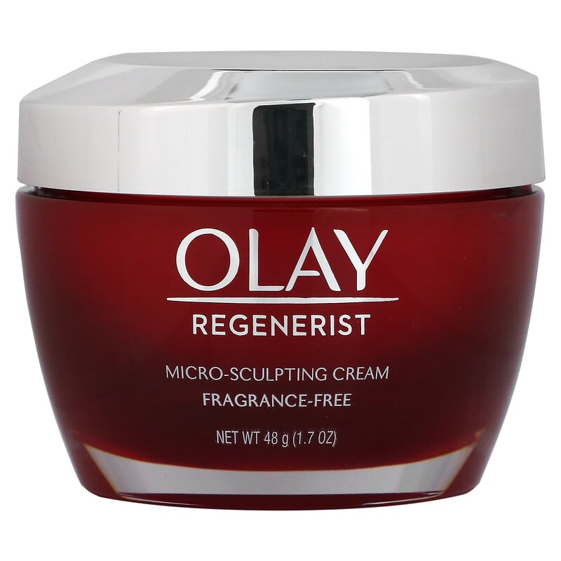 Olay Regenerist Micro-Sculpting Cream Face Moisturizer with Hyaluronic Acid  & Niacinamide, Fragrance-Free, 1.7 oz