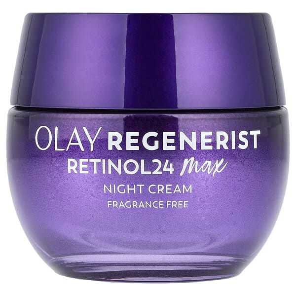 Olay, Regenerist，視黃醇 24，夜間補水保濕，無香味，48 盎司（1.7 盎司）