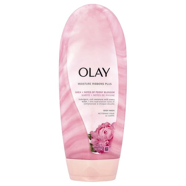 Olay, 美肌清爽沐浴露，乳木果 + 牡丹花香，18 液量盎司（532 毫升）
