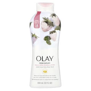 Olay, Fresh Outlast 바디 워시, 쿨링 화이트 스트로베리 & 민트, 650ml(22fl oz)