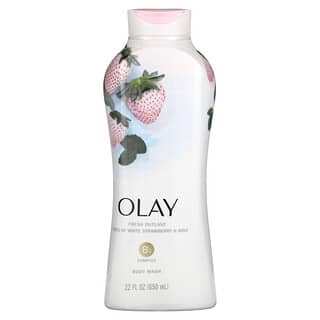 Olay, Fresh Outlast, Jabón líquido para el cuerpo, Fresa blanca y menta refrescante, 650 ml (22 oz. líq.)