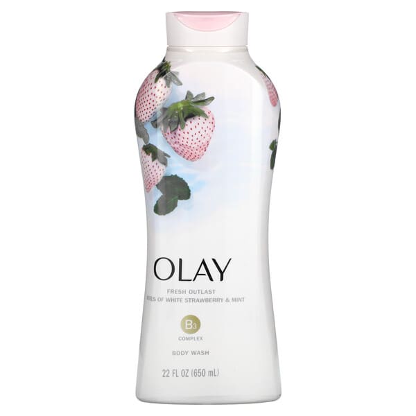 Olay, 美肌沐浴露，清爽白草莓薄荷，22 液量盎司（650 毫升）
