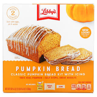 Libby's, Pumpkin Bread Kit with Icing, 56.125 oz (1.59 kg)