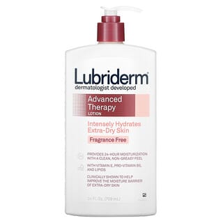 Lubriderm, Advanced Therapy Lotion โลชั่นให้ความชุ่มชื้นอย่างล้ำลึกสำหรับผิวแห้งมาก ขนาด 24 ออนซ์ (709 มล.)