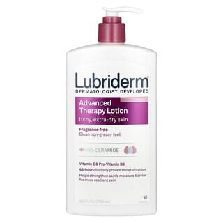 Lubriderm, Advanced Therapy Lotion, Itchy, Extra-Dry Skin, Fragrance Free, 24 fl oz (709 ml)