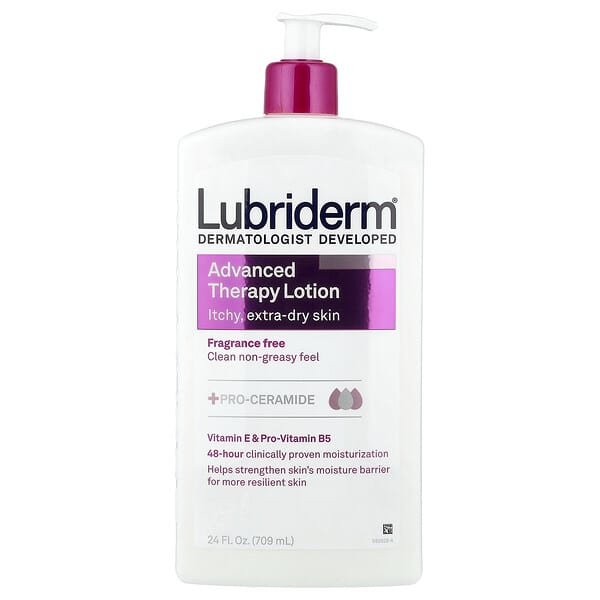 Lubriderm, 高階護理乳液，適用於瘙癢、特乾燥的面板，無香，24 液量盎司（709 毫升）