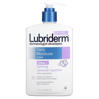 Lubriderm, 데일리 모이스쳐 로션, 시어버터나무 + 진정효과 라벤터 재스민, 16 fl oz (473 ml)