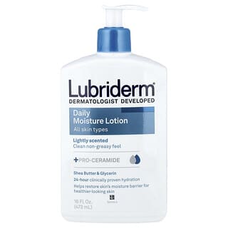Lubriderm, Daily Moisture Lotion, All Skin Types, Lightly Scented, 473 ml (16 fl oz)