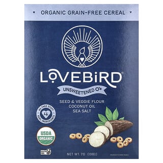 Lovebird, 有机无谷物麦片圈，未增甜，7 盎司（198 克）