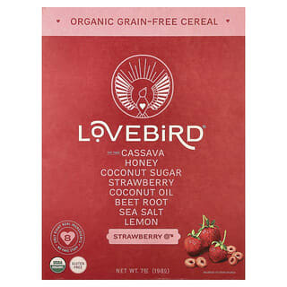 Lovebird, 穀物不使用オーガニックシリアル、ストロベリーオーズ、198g（7オンス）