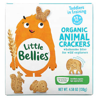 Little Bellies, 有機混動物形狀餅乾，12 個月以上，4.58 盎司（130 克）