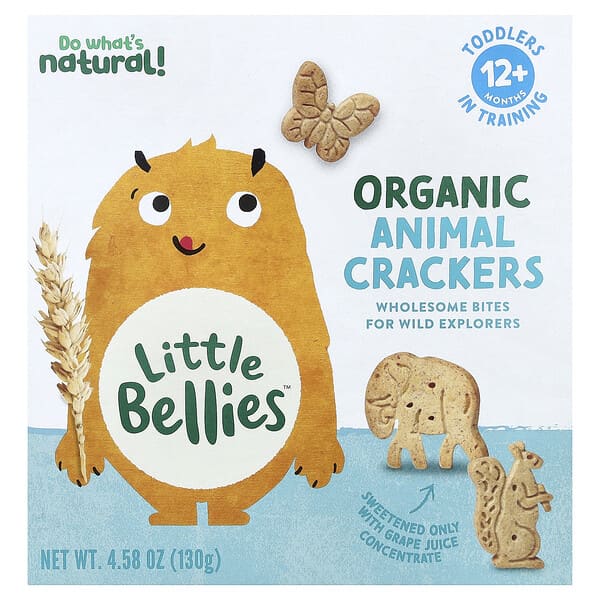 Little Bellies, 有机混动物形状饼干，12 个月以上，4.58 盎司（130 克）