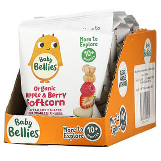 Little Bellies, Organic Apple & Berry Softcorn, 10+ Months, 7 Packs, 0.28 oz (8 g) Each