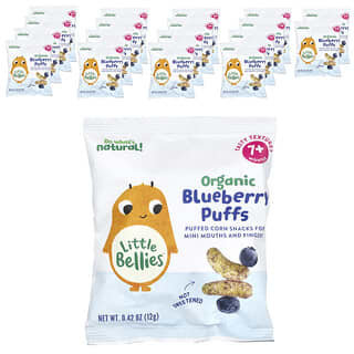 Little Bellies, Organic Blueberry Puffs, Bio-Heidelbeer-Puffs, ab 7 Monaten, 18 Beutel, je 12 g (0,42 oz.).