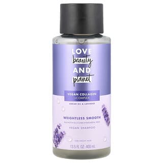 Love Beauty and Planet, Shampooing vegan, Pour cheveux frisés, Huile d'argan et lavande, 400 ml