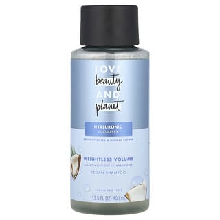 Love Beauty and Planet, Shampooing vegan, Eau de coco et fleur de mimosa, Pour tous types de cheveux, 400 ml