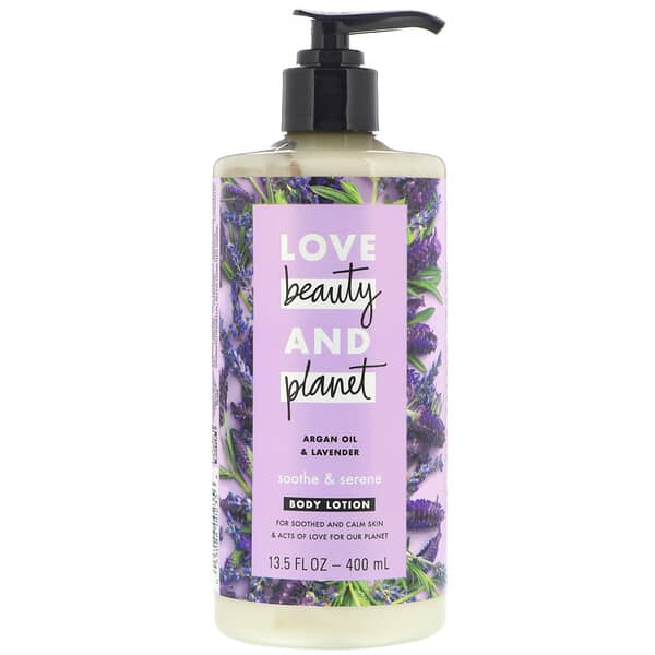 Love Beauty and Planet, Soothe & Serene Body Lotion, Argan Oil & Lavender, 13.5 fl oz (400 ml) (Discontinued Item) 