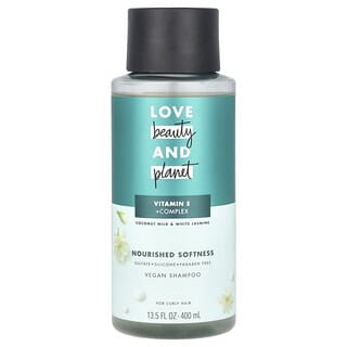 Love Beauty and Planet, Champú vegano, Para cabello rizado, Leche de coco y jazmín blanco, 400 ml (13,5 oz. líq.)