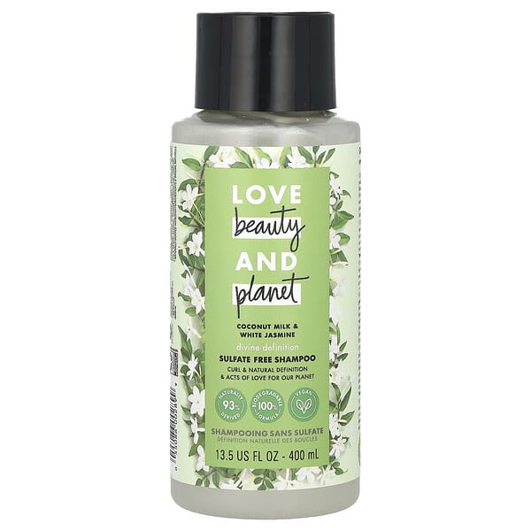 Love Beauty and Planet, Sulfate Free Shampoo, Coconut Milk &amp; White Jasmine, 13.5 fl oz (400 ml)