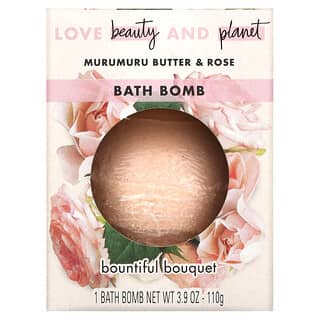Love Beauty and Planet, Bombe pour le bain, Beurre de murumuru et rose, 110 g