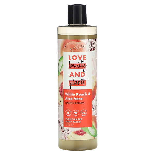 Love Beauty and Planet‏, סבון רחצה, אפרסק לבן ואלוורה, 20 אונקיות