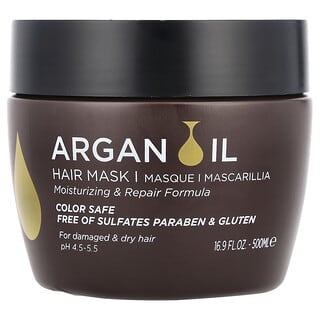 Luseta Beauty, Masque capillaire à l'huile d'argan, Pour cheveux abîmés et secs, 500 ml