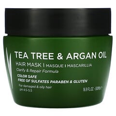 Luseta Beauty, Árbol del té y aceite de argán, Mascarilla para el cabello, 500 ml (16,9 oz. Líq.)