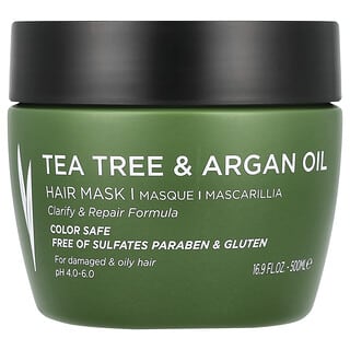 Luseta Beauty, Árbol del té y aceite de argán, Mascarilla para el cabello, 500 ml (16,9 oz. Líq.)