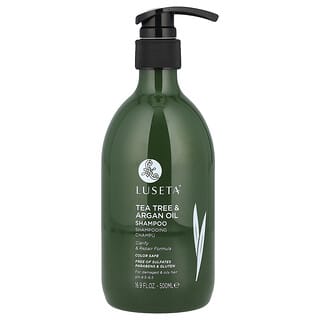 Luseta Beauty, Tea Tree & Argan Oil Shampoo, For Damaged & Oily Hair, 16.9 fl oz (500 ml)