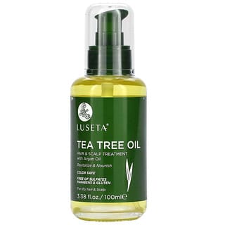 Luseta Beauty, Huile d'arbre à thé, traitement des cheveux et du cuir chevelu à l'huile d'argan, 100 ml