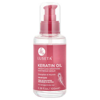 Luseta Beauty, Keratin Oil, Weightless Smoothing Hair Repair Serum, 3.38 fl oz (100 ml)