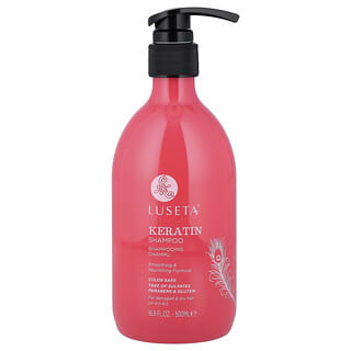 Luseta Beauty, Champú con queratina, Para cabello dañado y seco, 500 ml (16,9 oz. líq.)