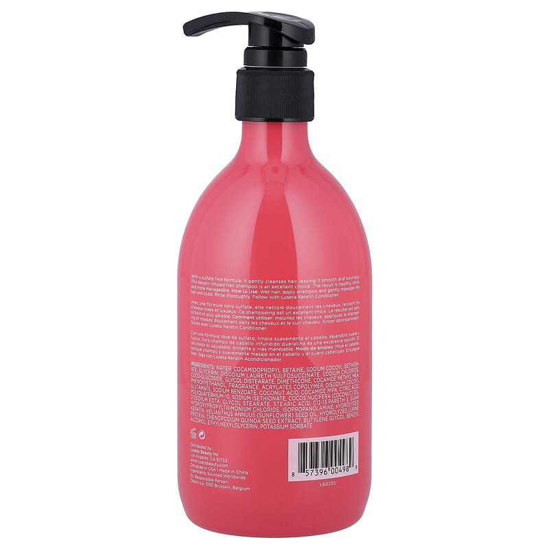 ケラチンシャンプー、ダメージヘア＆乾燥した髪用、500ml