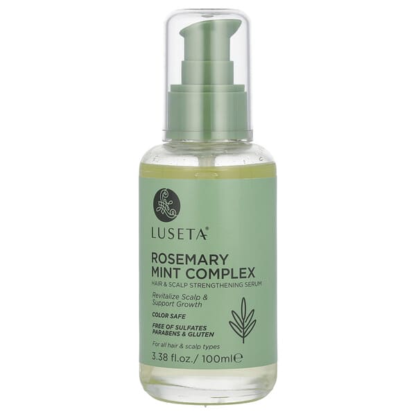 Luseta Beauty, 로즈메리 민트 복합체, 모발 및 두피 강화 세럼, 모든 모발 및 두피 유형용, 100ml(3.38fl oz)