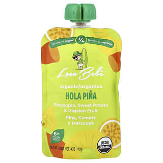 Loco Bebe, Organic Puree, 6+ Months, Hola Pina, 4 oz (113 g)