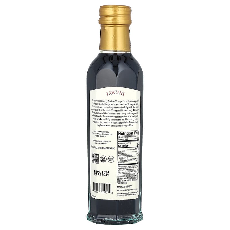 アーティザンビネガー、スイートチェリー、250ml（8.5液量オンス）