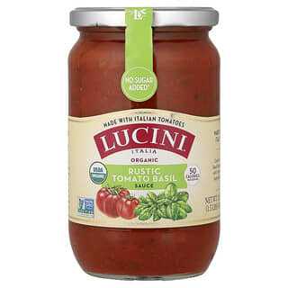 Lucini, Organická paradajková omáčka, rustikálna bazalka, 680 g