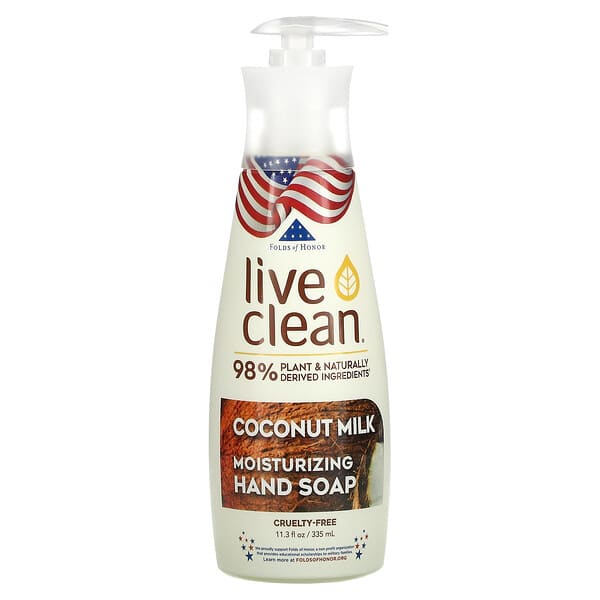 Live Clean, Moisturizing Liquid Hand Soap, Coconut Milk, 11.3 fl oz