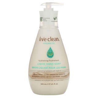 Live Clean, Savon liquide hydratant pour les mains, Huile d'argan, 500 ml