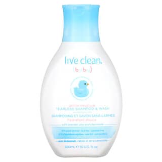 Live Clean, Bebé, humedad ligera, gel de baño y champú que no produce lágrimas, 10 fl oz (300 ml)