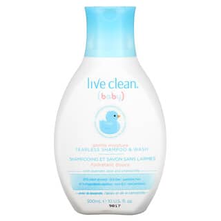 Live Clean, Bébé, Hydratation délicate, Shampoing et gel douche - Ne pique pas le yeux, 10 fl oz. (300 ml)