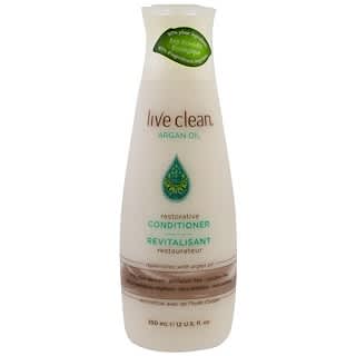 Live Clean, Wiederherstellender Conditioner, Argan-Öl, 12 fl oz (350 ml)