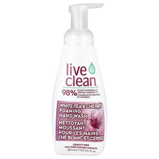 Live Clean, Foaming Hand Wash, White Tea & Cherry, 13.5 fl oz (400 ml)
