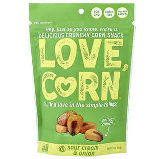 Love Corn, Delicious Crunchy Corn, Sour Cream & Onion, 4 oz (115 g)