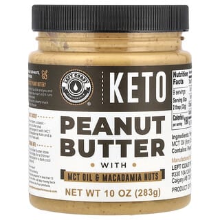 Left Coast Performance, Keto, Peanut Butter with MCT Oil & Macadamia Nuts, 10 oz (283 g)