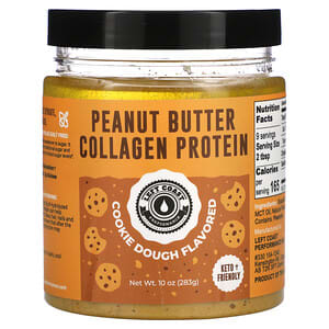 Left Coast Performance, Peanut Butter Collagen Protein, Cookie Dough, 10 oz (283 g)