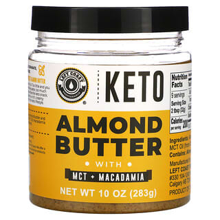 Left Coast Performance, Keto, Almond Butter with MCT + Macadamia, 10 oz (283 g)