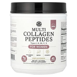 Left Coast Performance, Peptides de multicollagène pour femmes, Non aromatisés, 454 g